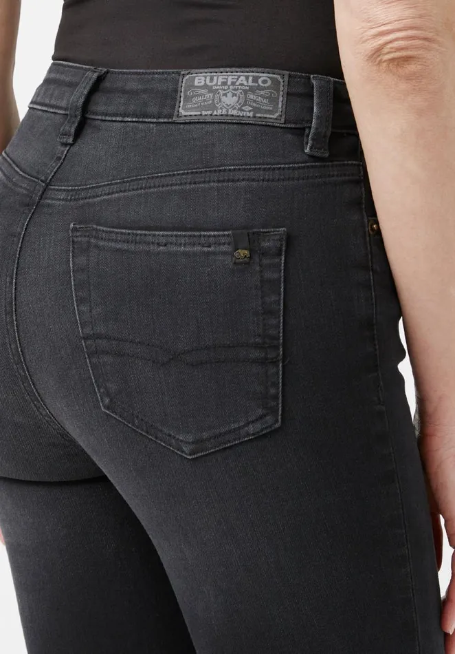 Women High Rise Skinny Skylar Black Wash Jeans Carbon Buffalo David Bitton High Rise Skinny Skylar