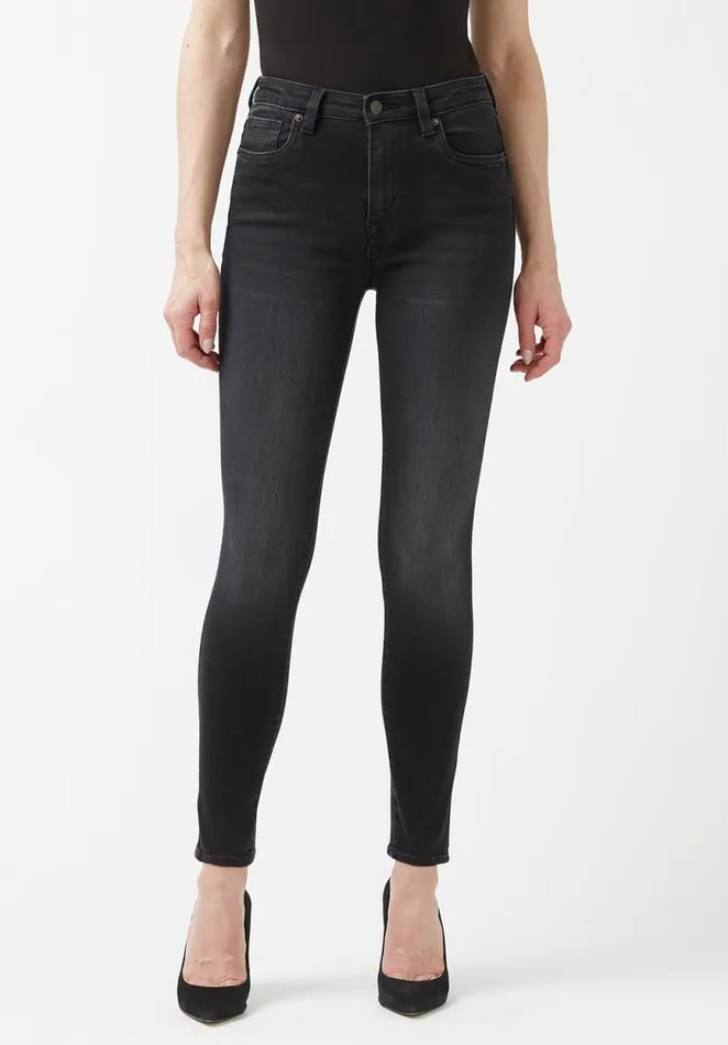 Women High Rise Skinny Skylar Black Wash Jeans Carbon Buffalo David Bitton High Rise Skinny Skylar