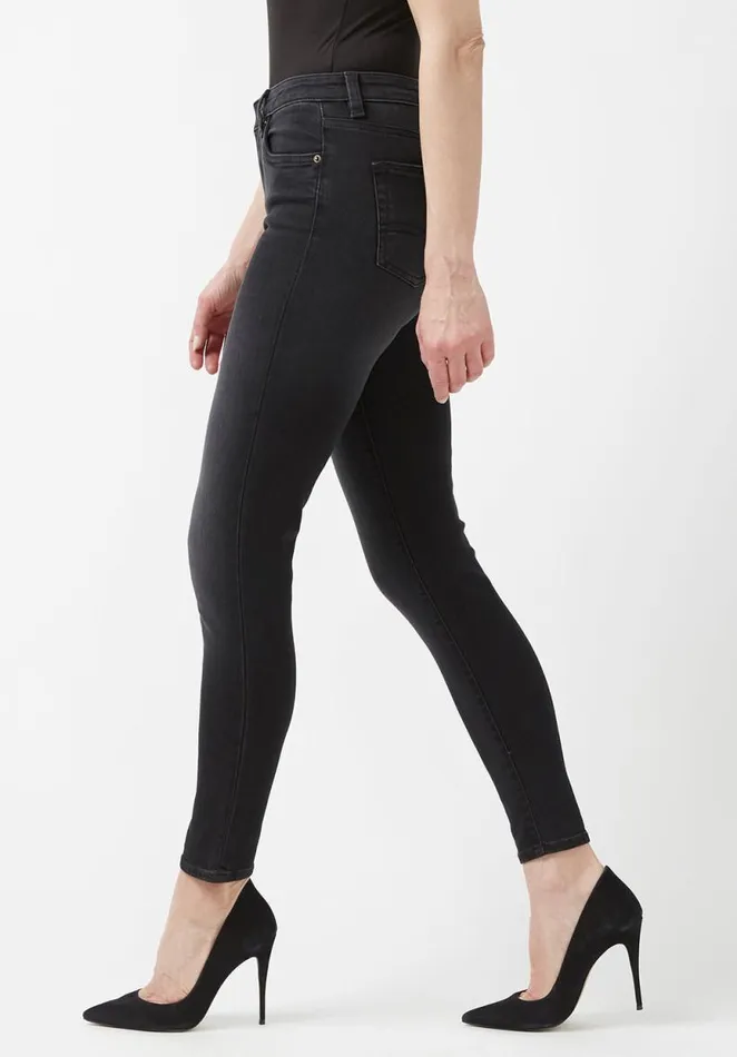 Women High Rise Skinny Skylar Black Wash Jeans Carbon Buffalo David Bitton High Rise Skinny Skylar