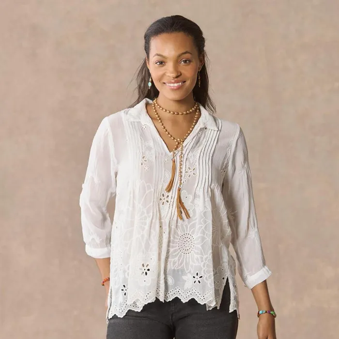 Women Jazlynn Lemmi Top White Sundance Catalog Tops Women Jazlynn Lemmi Top White Sundance Catalog Tops