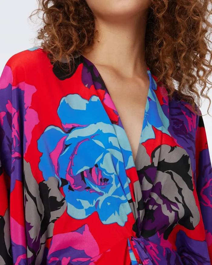 Women Kason Dress Redemption Rose Blue Red DVF Dresses
