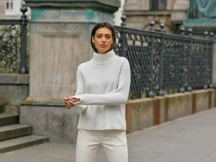 Women Knits MOS MOSH MMThyra Highneck Knit Ecru
