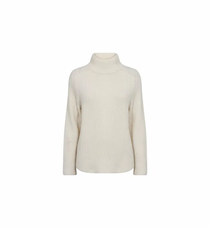 Women Knits MOS MOSH MMThyra Highneck Knit Ecru