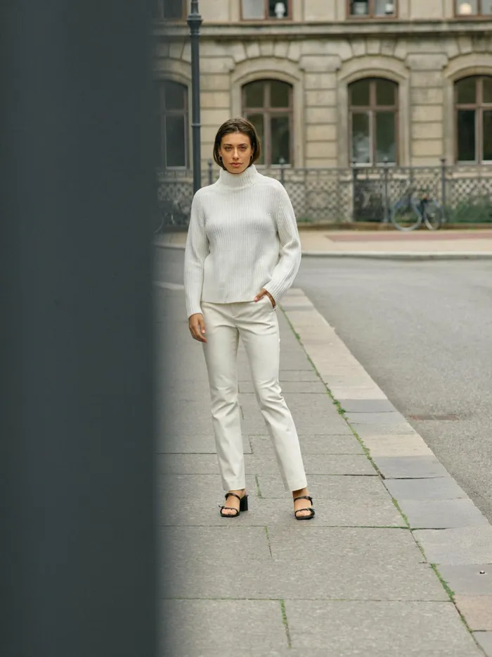 Women Knits MOS MOSH MMThyra Highneck Knit Ecru