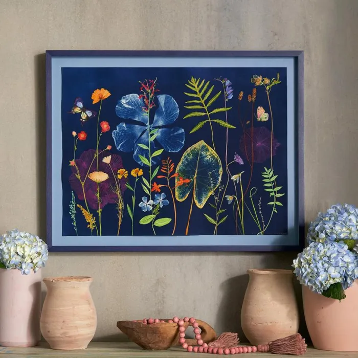 Women Leaves Snowdrop Hibiscus Painting Sundance Catalog OneOfAKind