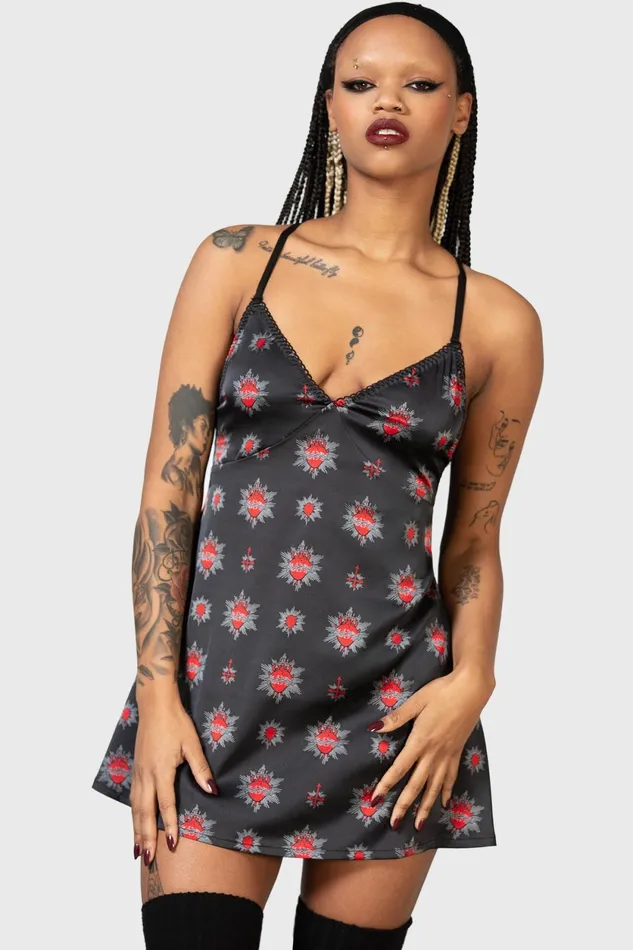 Women Loungewear Killstar Ruby Tears Slip Dress