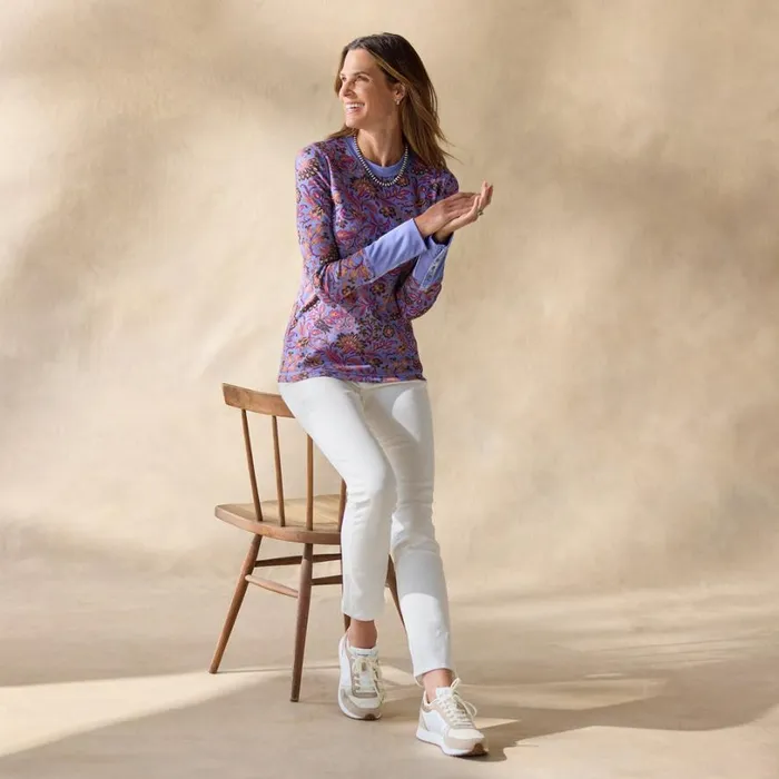 Women Mae Thermal Periwinkle Sundance Catalog Tops