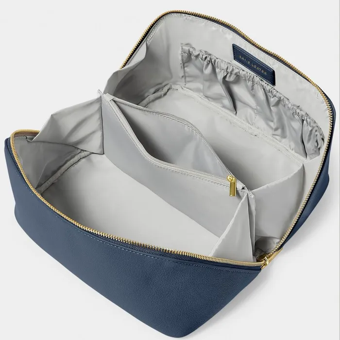 Women Makeup and Wash Bags Katie Loxton Large Personalised Makeup And Wash Bag In Navy