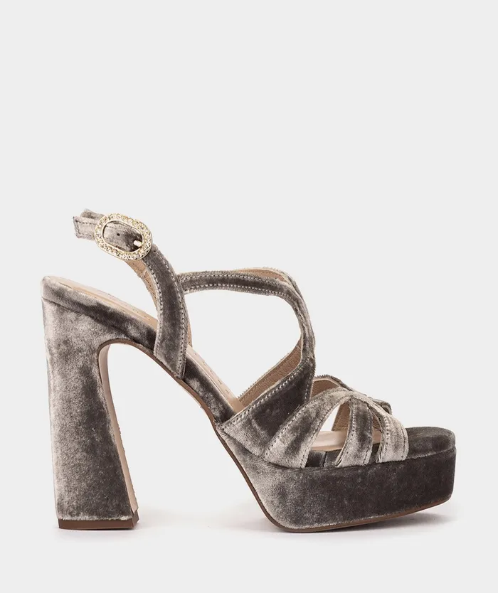Women Malawi Grey 8211 Heeled Sandals Pedro Miralles
