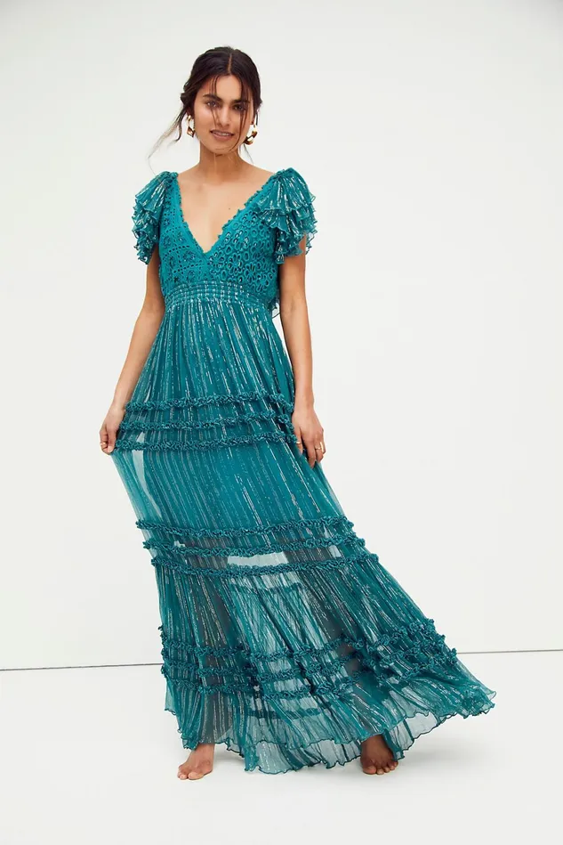 Women Maxi Dresses Free People Waterlily Maxi Dress Watermelon Rind