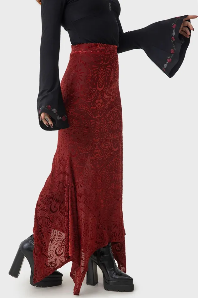 Women Maxi Skirts Killstar Lepidoptera Maxi Skirt