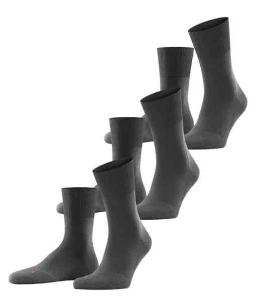 WomenMen Run 3Pack Unisex Socks Dark Grey FALKE Socks