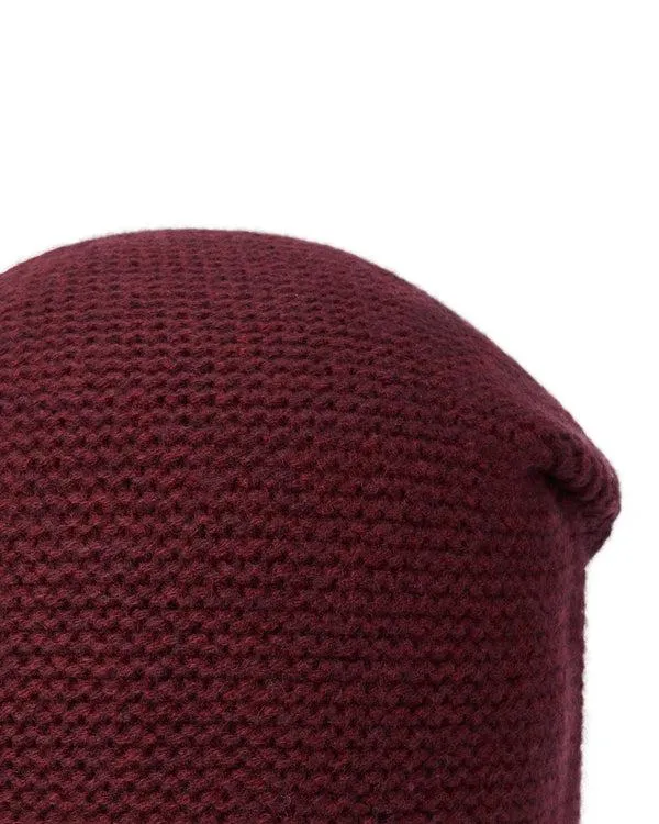 WomenMen Unisex Beanie Cashmere HatIn Shiraz Melange Red Shiraz Melange Red NPeal Hats