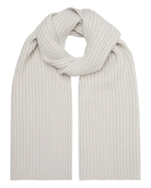 WomenMen Unisex Chunky Rib Cashmere ScarfIn Snow Grey Snow Grey NPeal Cashmere Scarves WomenMen Unisex Chunky Rib Cashmere ScarfIn Snow Grey Snow Grey NPeal Cashmere Scarves