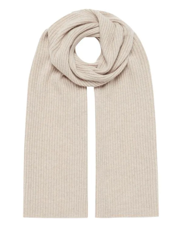 WomenMen Unisex Short Ribbed Cashmere ScarfIn Heather Beige Brown Heather Beige Brown NPeal Cashmere Scarves WomenMen Unisex Short Ribbed Cashmere ScarfIn Heather Beige Brown Heather Beige Brown NPeal Cashmere Scarves