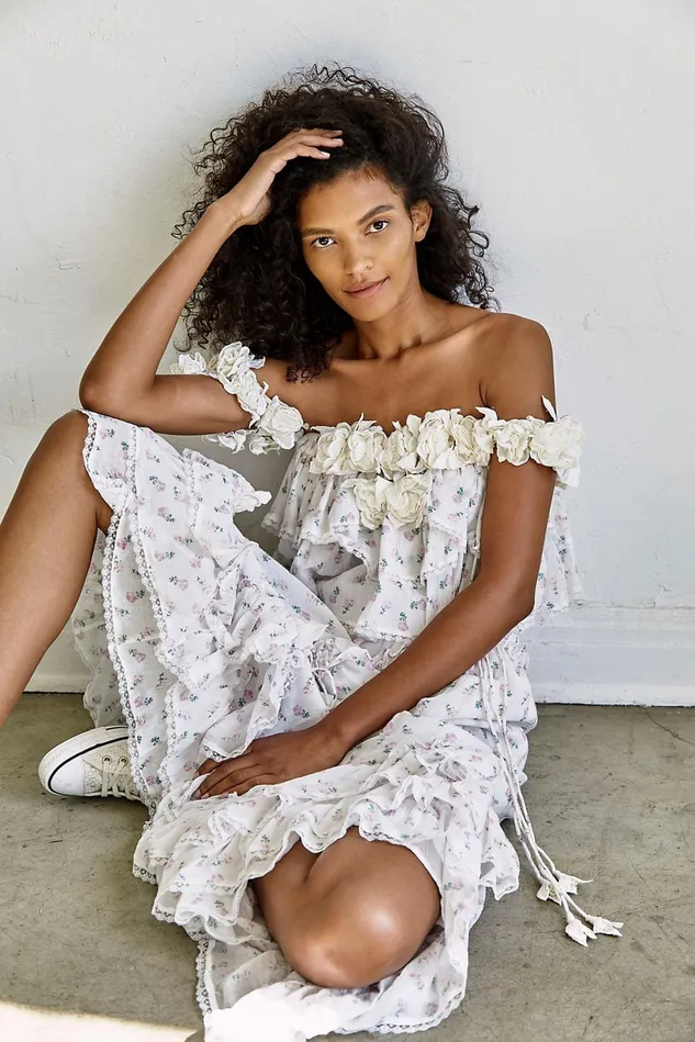 Women Midi Dresses Free People And She Was Set Cherub Roses