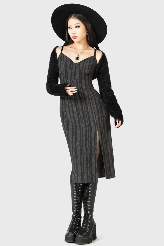 Women Midi Killstar Moonlit Bloom Slip Dress