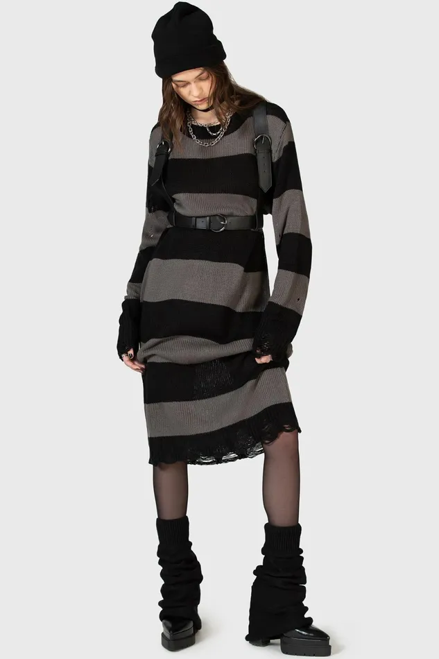 Women Midi Killstar Within Souls Sweater Dress