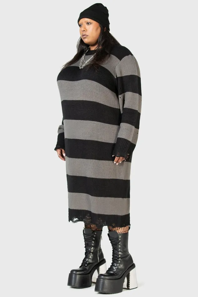 Women Midi Killstar Within Souls Sweater Dress