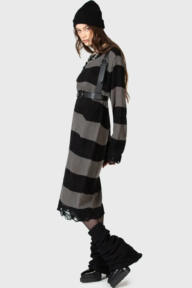 Women Midi Killstar Within Souls Sweater Dress