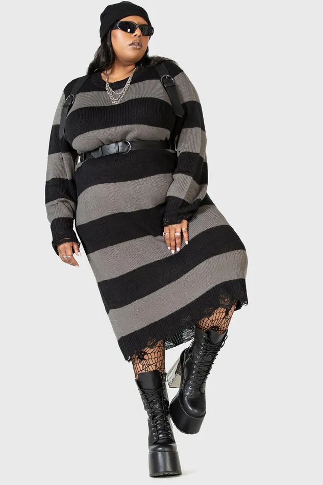 Women Midi Killstar Within Souls Sweater Dress