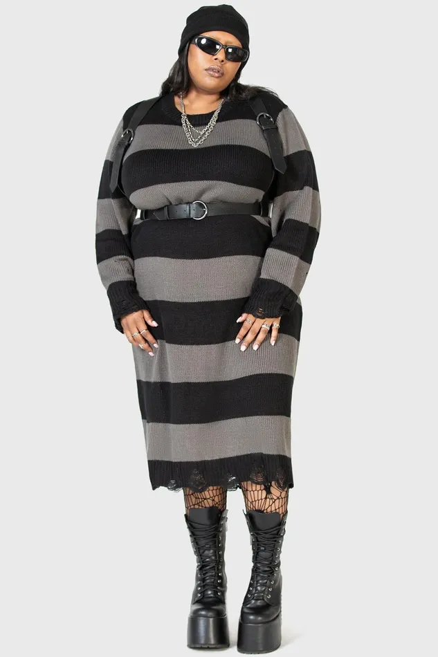 Women Midi Killstar Within Souls Sweater Dress