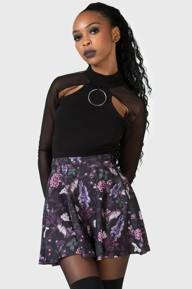 Women Mini Skirts Killstar Deadly Blossom Mini Skirt