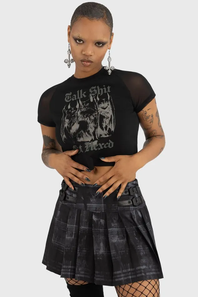 Women Mini Skirts Killstar Stormcloud Mini Skirt