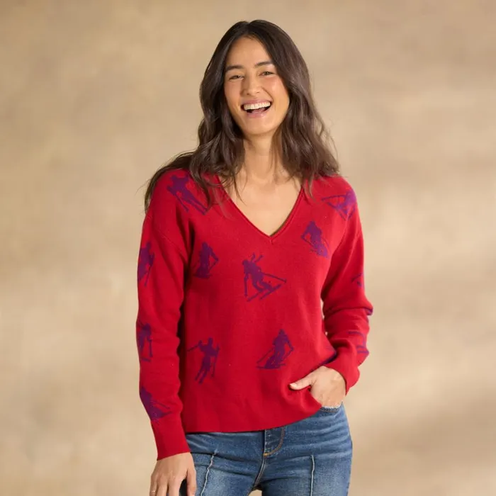 Women Mountain Air Sweater Rhythmic Red Sundance Catalog Sweaters Women Mountain Air Sweater Rhythmic Red Sundance Catalog Sweaters