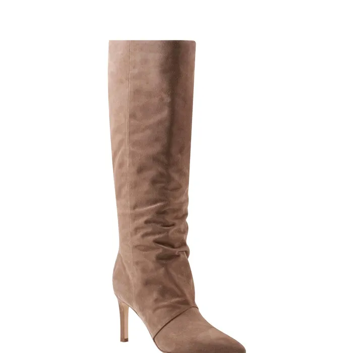 Women Narysa Dress Boot Natural Suede Marc Fisher Boots and Booties