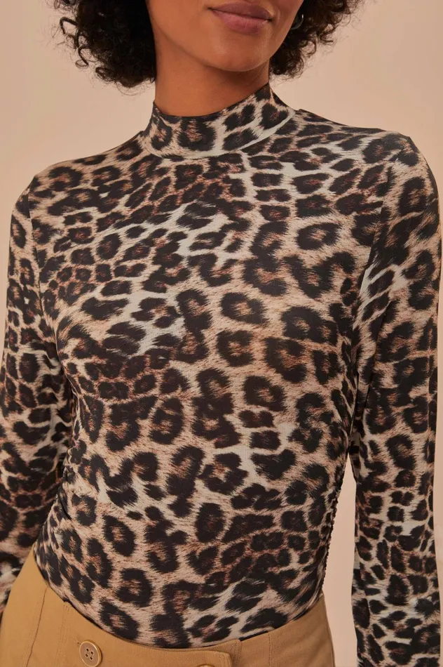 Women Natural Skin Cream Jersey Blouse Natural Skin Cream FARM Rio Blouses