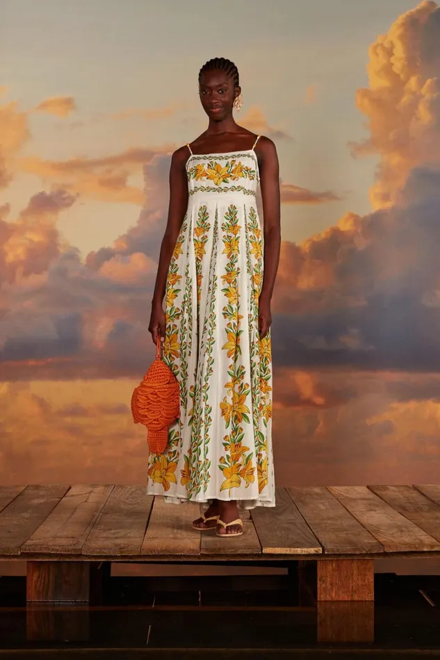 Women OffWhite Tropical Lightness Sleeveless Maxi Dress Tropical Lightness Offwhite FARM Rio Maxi Dresses Women OffWhite Tropical Lightness Sleeveless Maxi Dress Tropical Lightness Offwhite FARM Rio Maxi Dresses