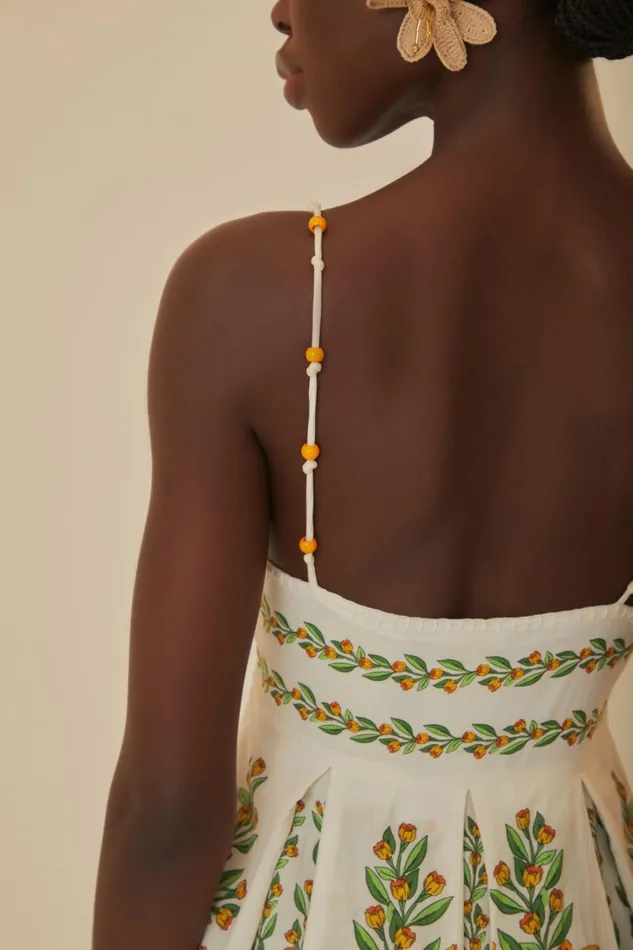 Women OffWhite Tropical Lightness Sleeveless Maxi Dress Tropical Lightness Offwhite FARM Rio Maxi Dresses