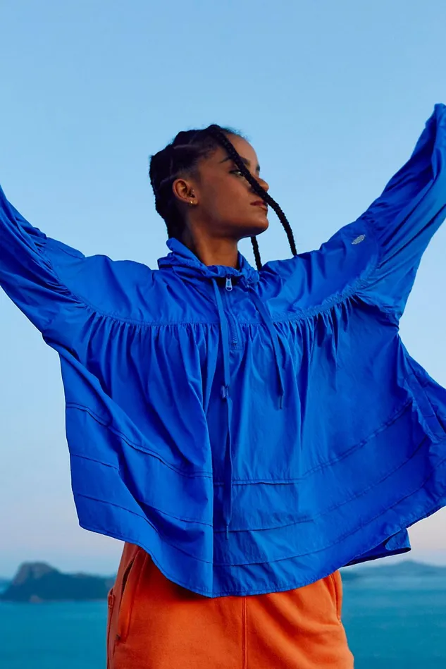 Women Outerwear Free People Be The Light Windbreaker Ultramarine