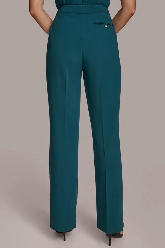Women Pants Donna Karan MIDRISE STRAIGHT LEG PANT Peacock