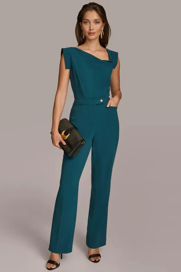 Women Pants Donna Karan MIDRISE STRAIGHT LEG PANT Peacock