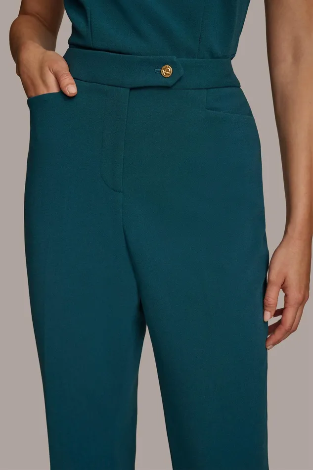 Women Pants Donna Karan MIDRISE STRAIGHT LEG PANT Peacock