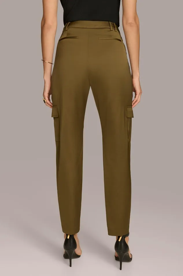Women Pants Donna Karan STRAIGHT LEG CARGO PANT Beech