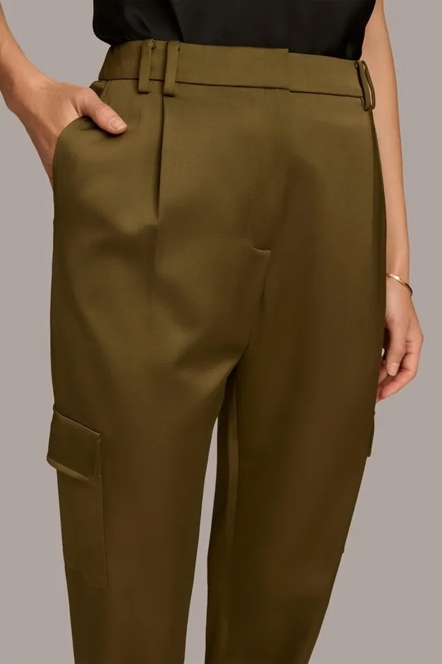 Women Pants Donna Karan STRAIGHT LEG CARGO PANT Beech