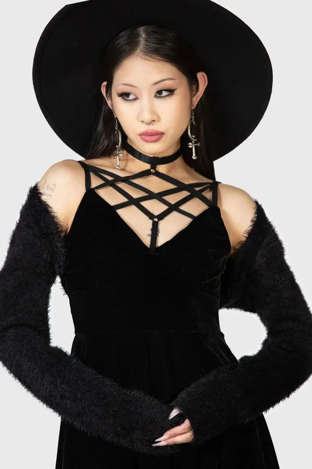 Women Party Killstar Magica Skater Dress B