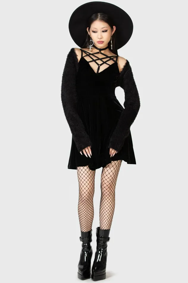 Women Party Killstar Magica Skater Dress B