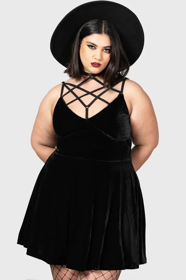 Women Party Killstar Magica Skater Dress B