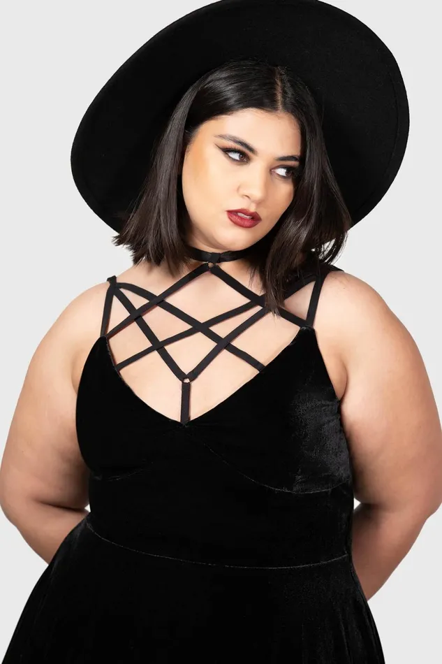 Women Party Killstar Magica Skater Dress B