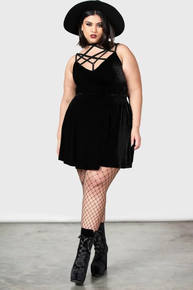 Women Party Killstar Magica Skater Dress B