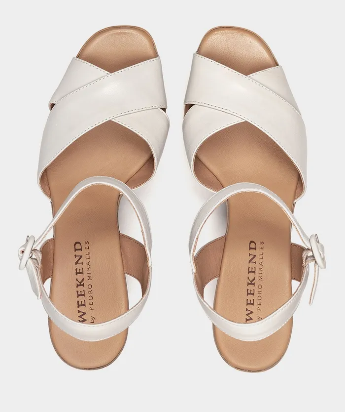 Women Portisco White 8211 Heeled Sandals Pedro Miralles