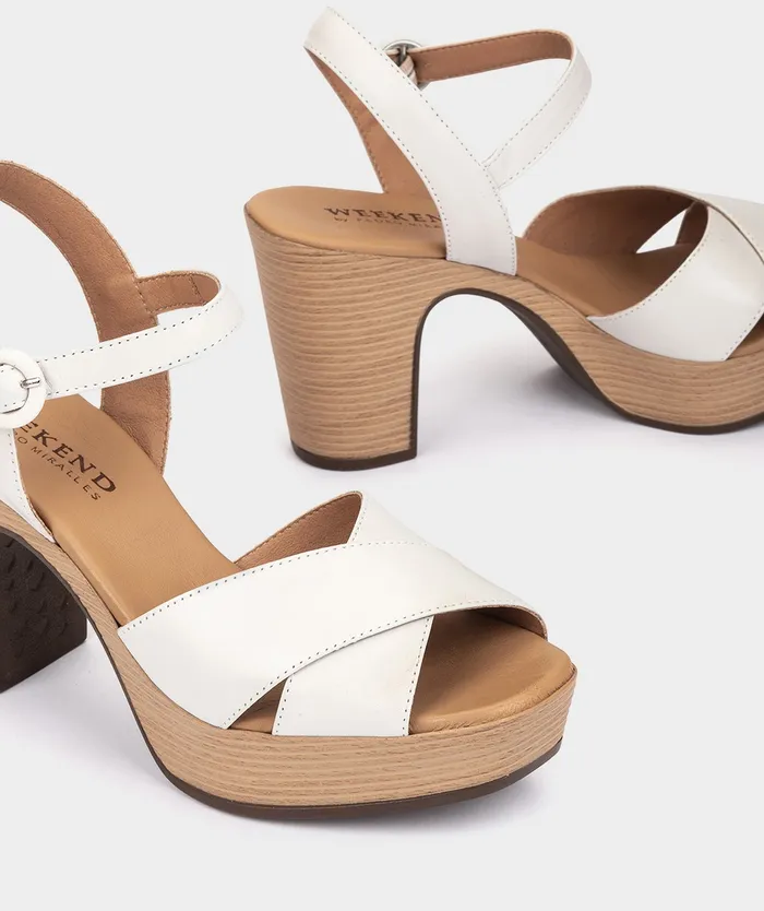 Women Portisco White 8211 Heeled Sandals Pedro Miralles