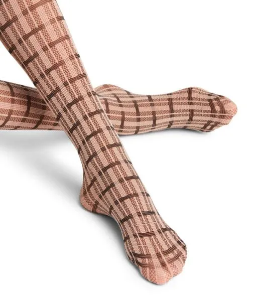 Women Powder Check 40 DEN Women Tights Nougat FALKE Tights and Leggings