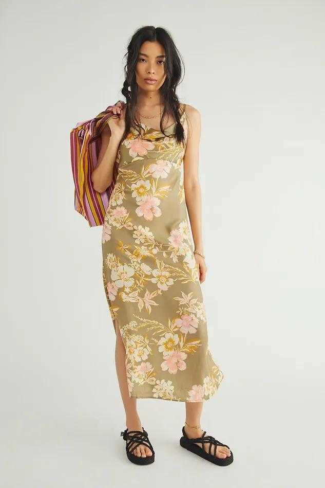 Women Printed Dresses Free People Ella Dress Army Combo