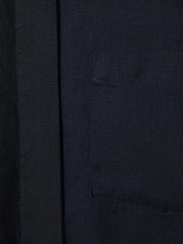 Women Reiss Blouses and Shirts Belle Linen ButtonThrough Shirt Indigo