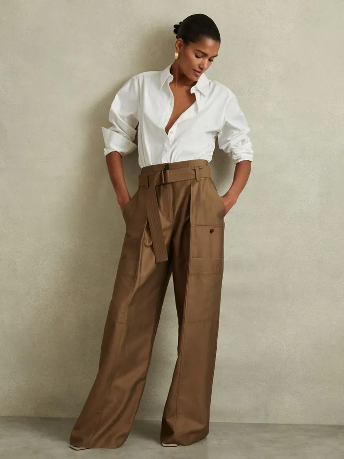 Women Reiss Blouses and Shirts Jenny Cotton Poplin Shirt White